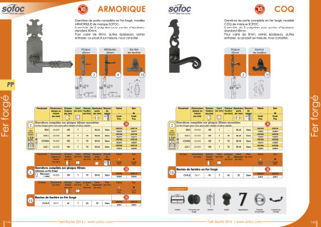 Quincaillerie - Poignées et boutons pour portes et fenêtres - Catalogue AFDB